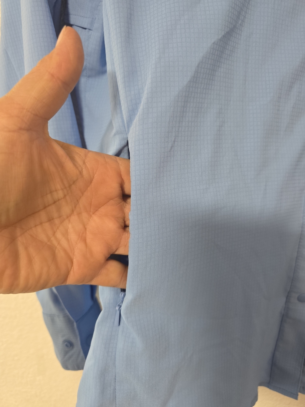Columbia Light Blue Long Sleeve Fishing Shirt - Picture 5 of 10